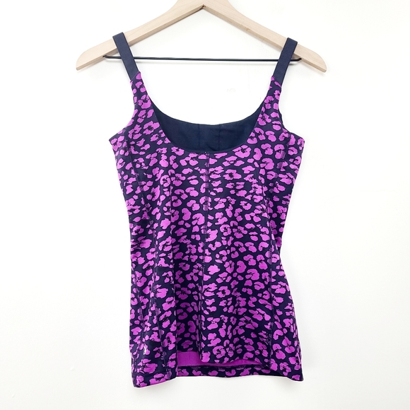 Lululemon Athletica Women's Pink Barre None Cheetah Tank Size 4 - Picture 3 of 5